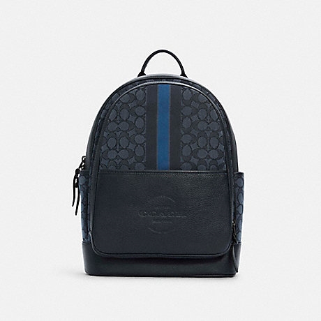 Coach Charter Backpack In Signature Jacquard - Charcoal/Black • Price »